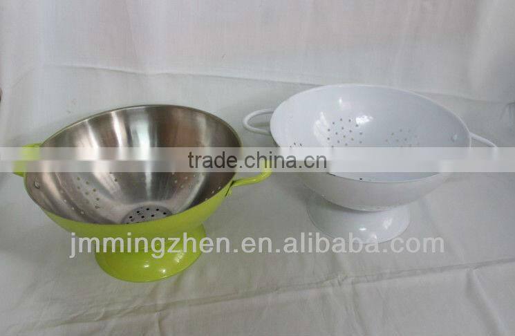 Stainless steel fruit basket with basket, Stainless steel red basket, Fruit basket with cover