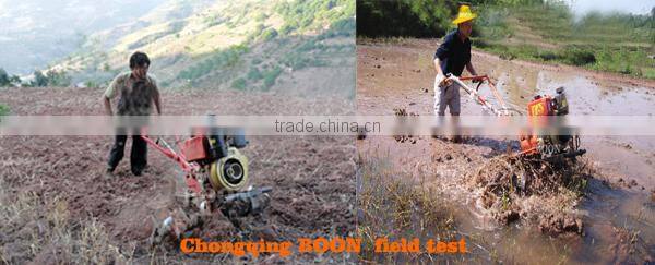 4.4 KW diesel engine mini tiller cultivator in agriculture