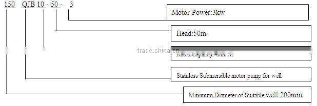 8 inch 5hp Stainless Steel Submersible deep well Water Pump