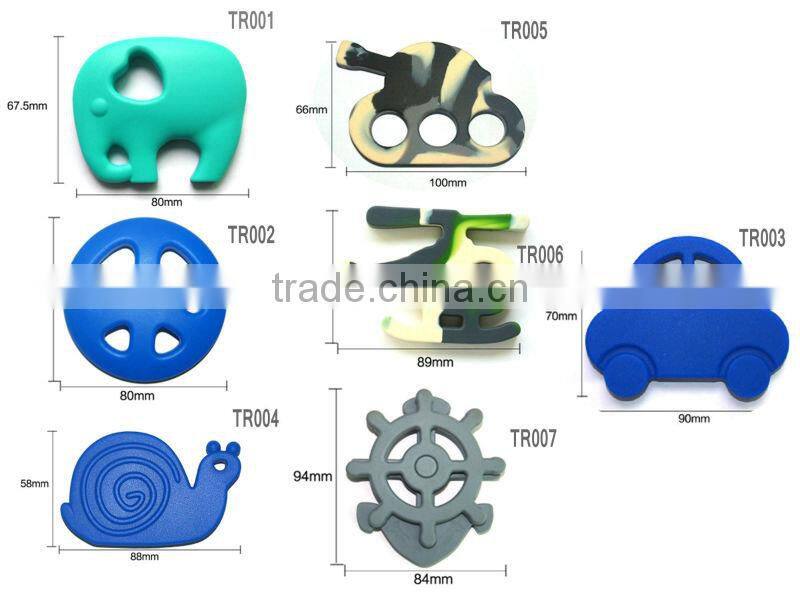 China Export Factory BPA free child safty chewalble funny baby teether