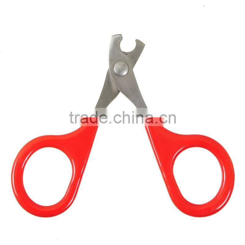 Dog Puppy Stainless Steel Nail Cutters Clippers Scissors Easy Soft Grip Hot Red