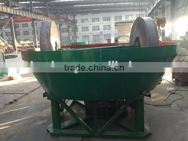 Gold ore wet edge pan mill, low price gold processing line made in China