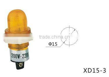 neon incandescent light indicator pilot signal lamp XD15-3