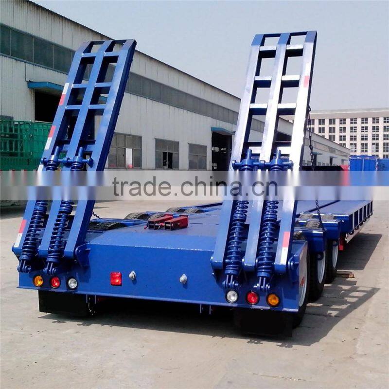 2 Axle Small Low Bed Mini Excavator Transport Trailer for Sale