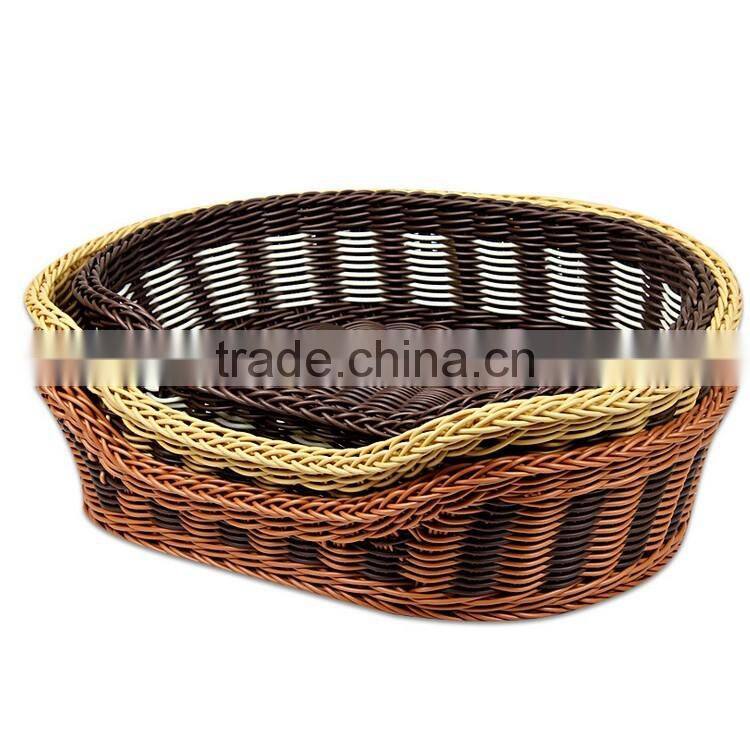2016 cheap pet accessory custom size wicker hand made pet basket