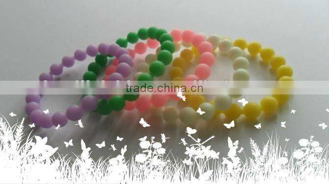 Free packing Fancy Delicate Silicone Beaded bracelets
