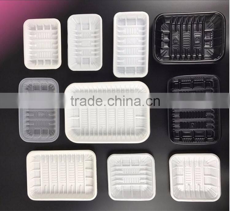 PP rectangle blisters plastic frozen food tray in food grade