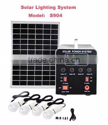 Portable 10W- 200W off grid solar power system with battery