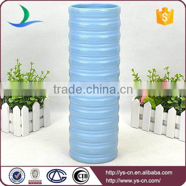 YSv0135-01 blue tall ceramic vase