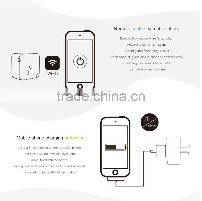 Gift Customized Intelligent WIFI Wireless Timing Electric UL Socket, Mobile APP Control Timing Multi-functional Electric Socket