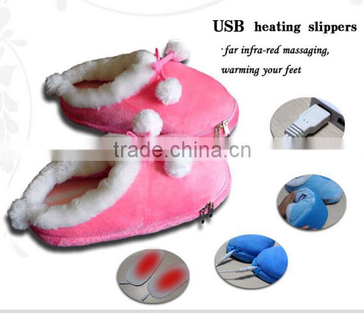 Newest Fashion Heated Slippers USB Warmer Shoes Electric USB Warm Slippers For Wholesale