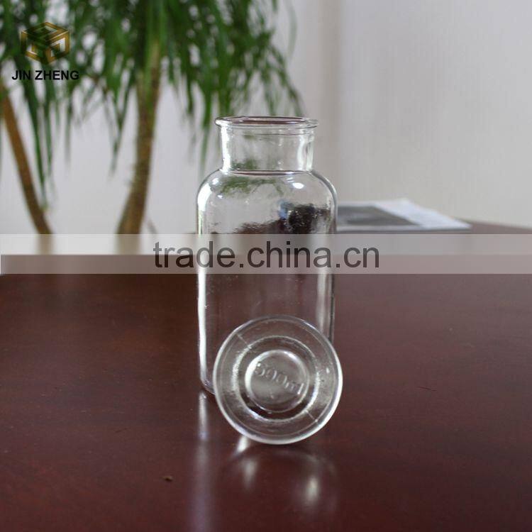 Wide mouth clear glass reagent bottle 500ml manufacture