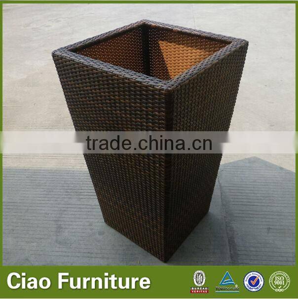 100% Handmade rattan furniture used garden flower pot