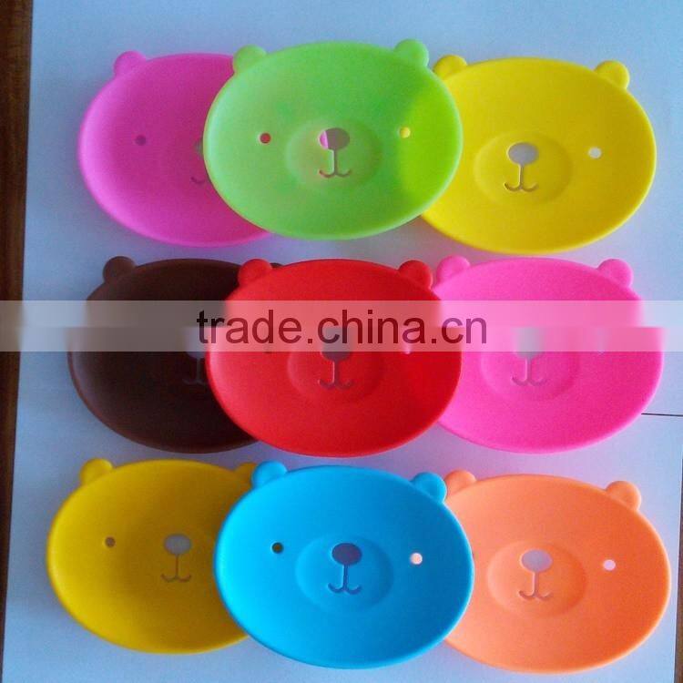 2015 New Design little bear shape silicone soap molds /customizable Silicone Bathroom Soap Holders