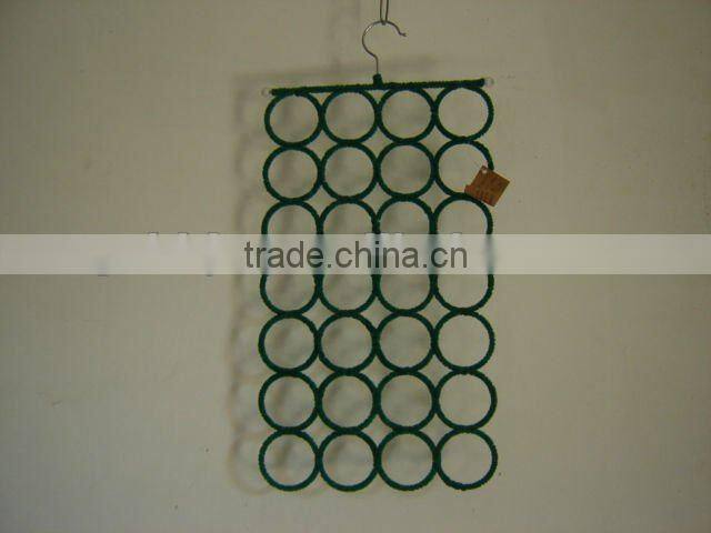 Red wool woven iron frame big hanging scarfs holder baksets