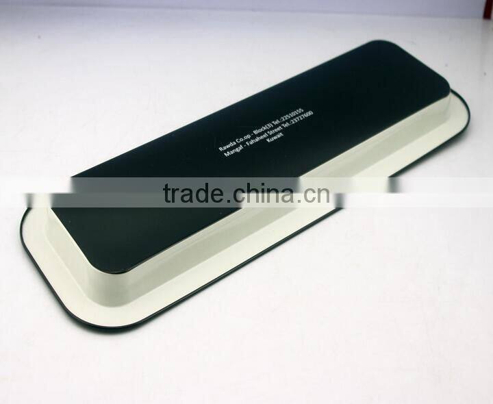 promotional food grade Christmas gift rolling tin tray rectangle Vendor tray