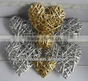 2013 wicker hanging heart for home&garden decration/Christmas craft