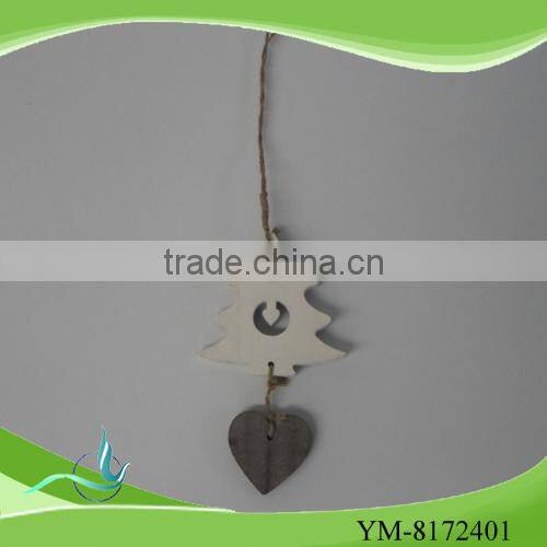 Christmas wood heart home decoration with factory price