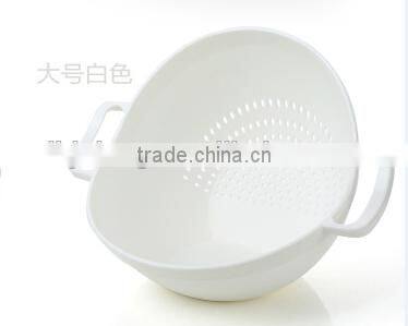 Super practical Creative fashion Plastic wash rice Colander Strainer Sieve bright kitchen plastic drain vegetable basket