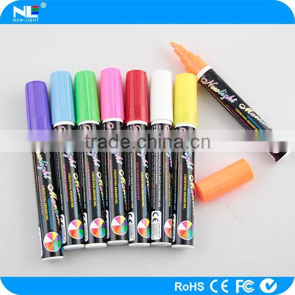 Colorful and smooth nib fluorescent marker pen / erasable marker pen for LED writing board