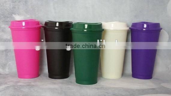 reusable customized plastic travel coffee cup