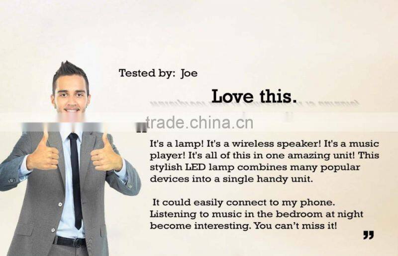 High Quality Music Mini Portable bluetooth speaker with LED Lamp