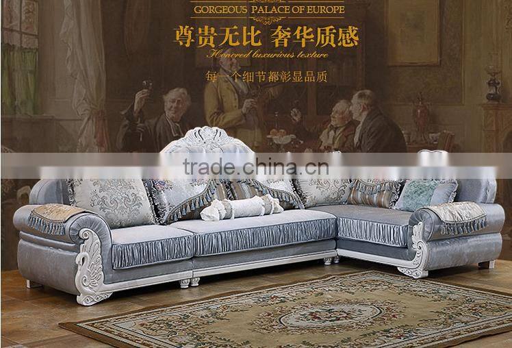 M511-1 French New Arrival Latest Design Luxurious Silk Fabric Sofa Set