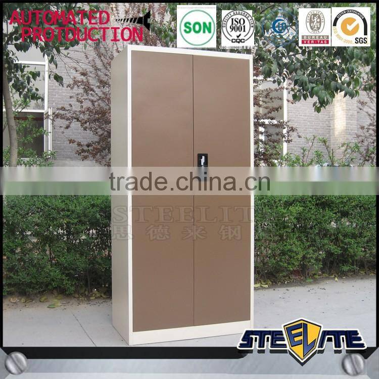 Simple double door designs steel clothes cupboard design