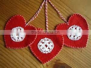 2016 high quality flower shape felt christmas tree decoration passed CE