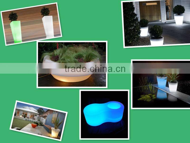 colorful plant pot /led lighted planter pots /bright color flower pot /colorful outdoor plastic flower pots YM-LIB404040