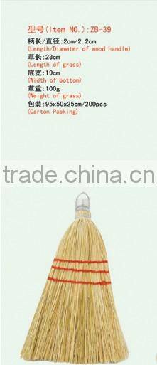 metal cap short wood handle corn brush