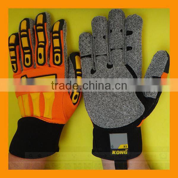 Rigger Style Anti Vibration Oil Resistant Safety Gloves