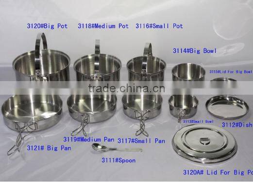 Aluminium Camping Cookset /Camping Non-stick Cookware Set