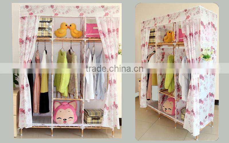 diy solid wooden moistureproof wardrobe interior design
