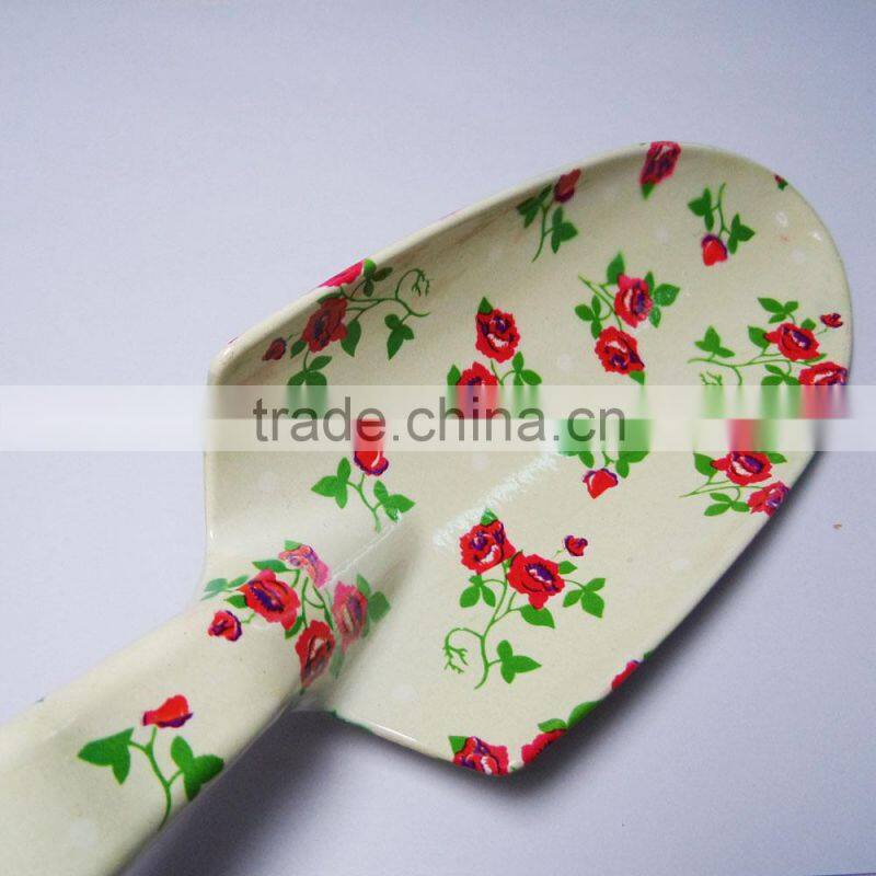 Hot sale lady mini size hand floral printed garden tool shovel