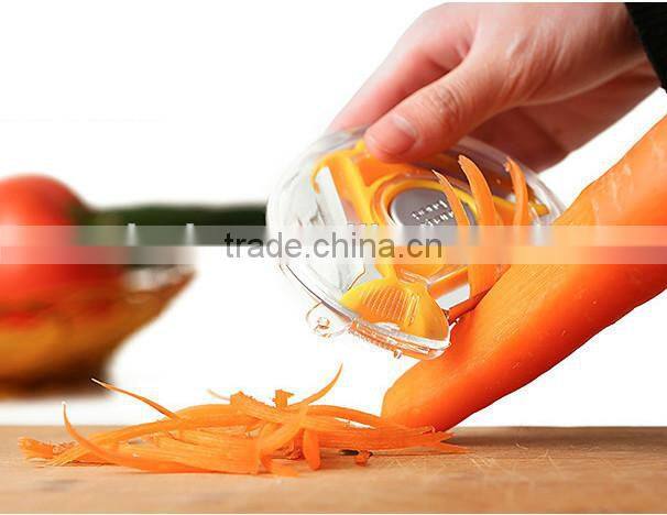 Creative Kitchen Tool 3 In 1 Fruit & Vegetable Round Peeler with Cute design