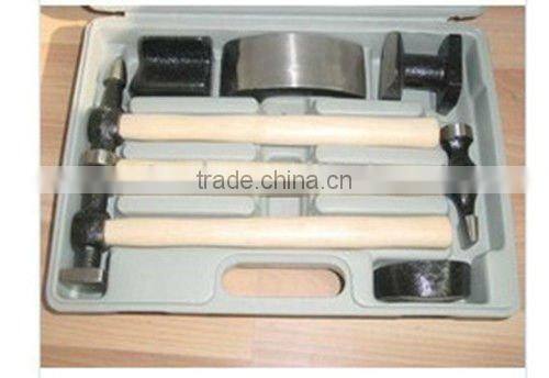 7 piece wooden handle hammer and dolly set