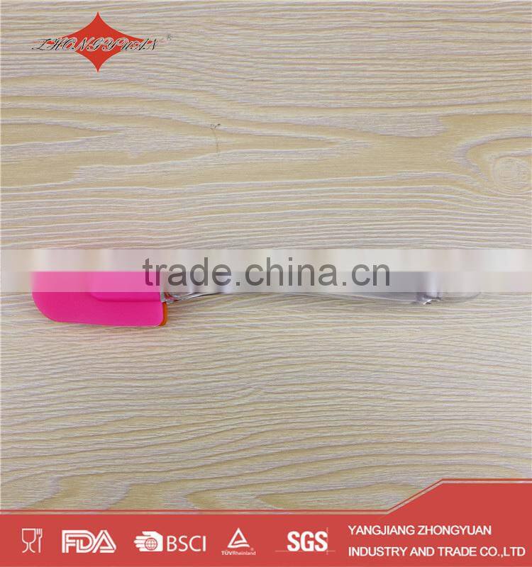 baking supplies silicone bowl scraper with plastic handle
