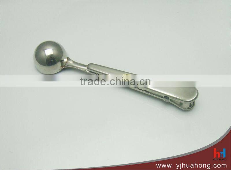 New Design Stainless Steel Coffee Measuring Spoon With Sealing Clip(HMT-23A)