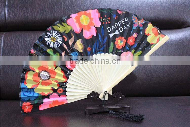 Professional Custom Logo Cheap Fabric Hand Fan