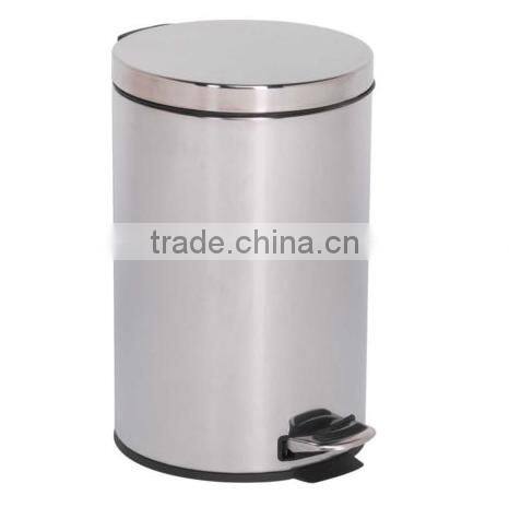 5L hot sale hotel stainless steel garbage can/dustbin /waste bin