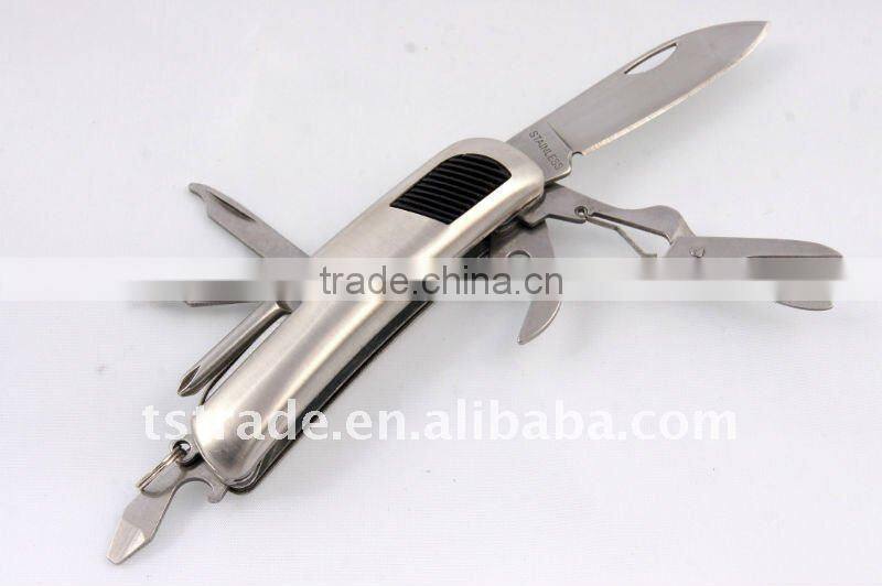 2014 Promotion mini multi function pocket LED gift tool knife K3007A-1.