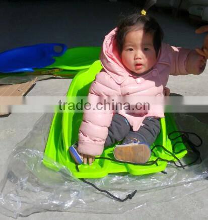 Outdoor Kids Fun Activity Toddler Boggan Snow Sleds With Safety Belt Straps