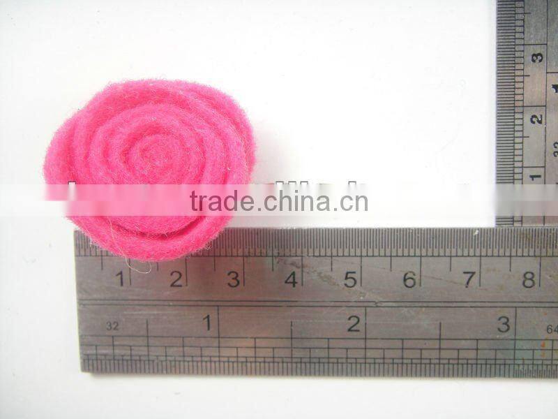 J0028 Goody pink rose hair flower with clips for girl