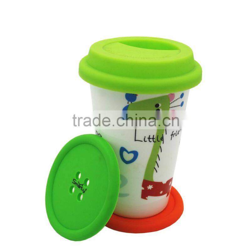 Hot selling customize pattern best quality Insulation useful silicone bottle coaster for home
