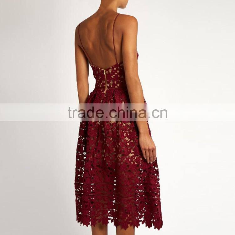 Pictures of Western Party Wear Sexy Cut Out Floral Lace Dresses for Girls of 18 Years Old HSD7865