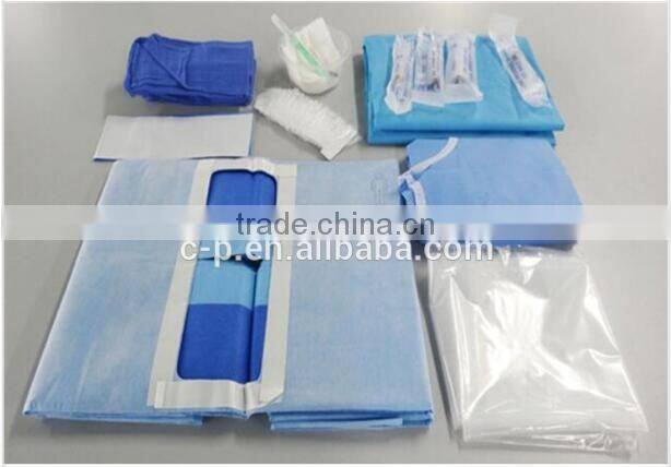 Non woven and PE Laminated Surgical Obstetric Drape Pack