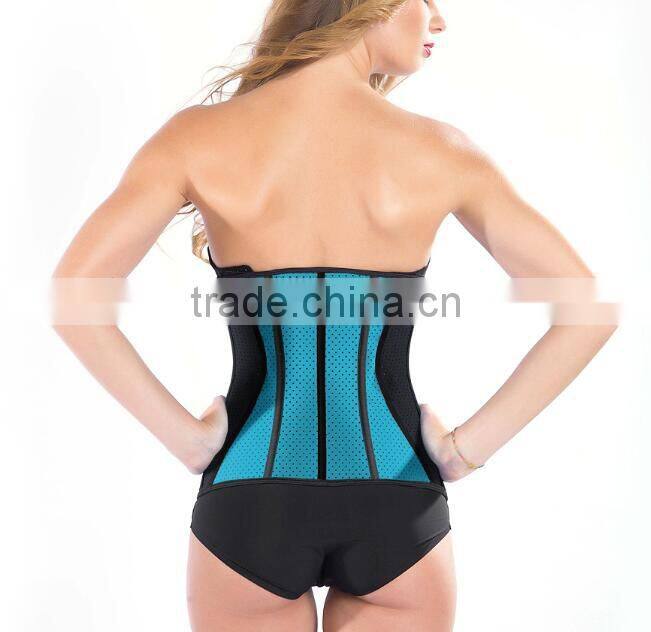 China Manufacturer New Latex Products Breathable Waist Trainer with Hole Design In Multiple Colors
