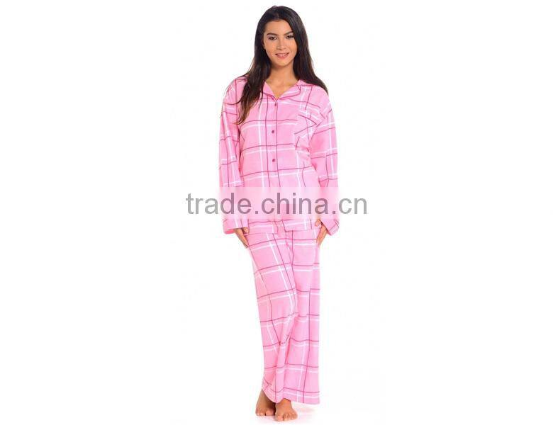 Sexy 100% Fleece Check ladies winter nighty