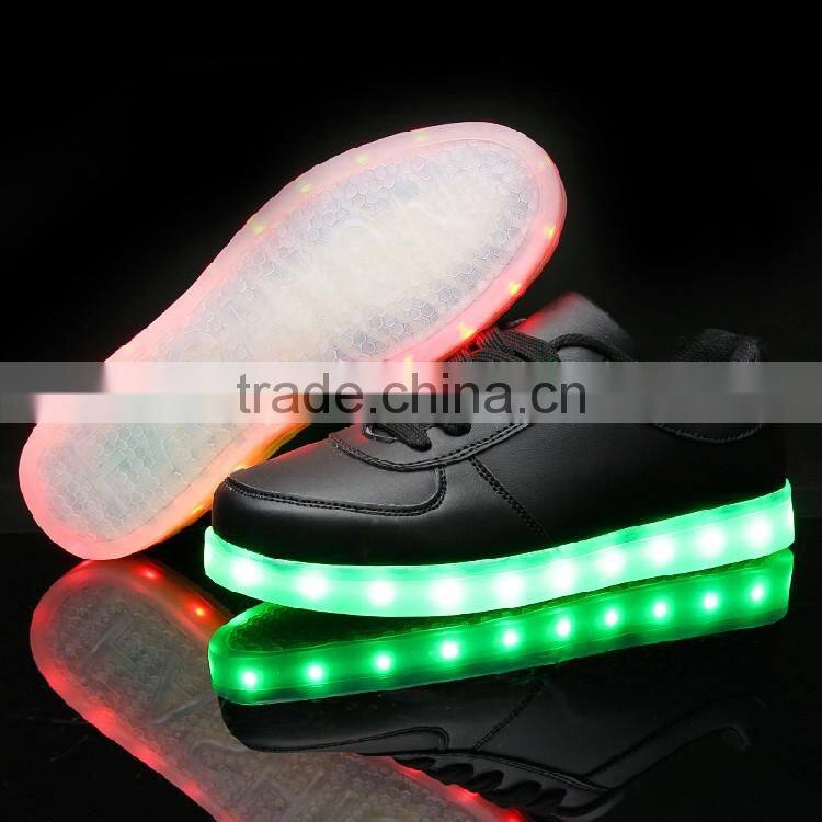 2017 wholesale led light up shoes men led flat shoes couple